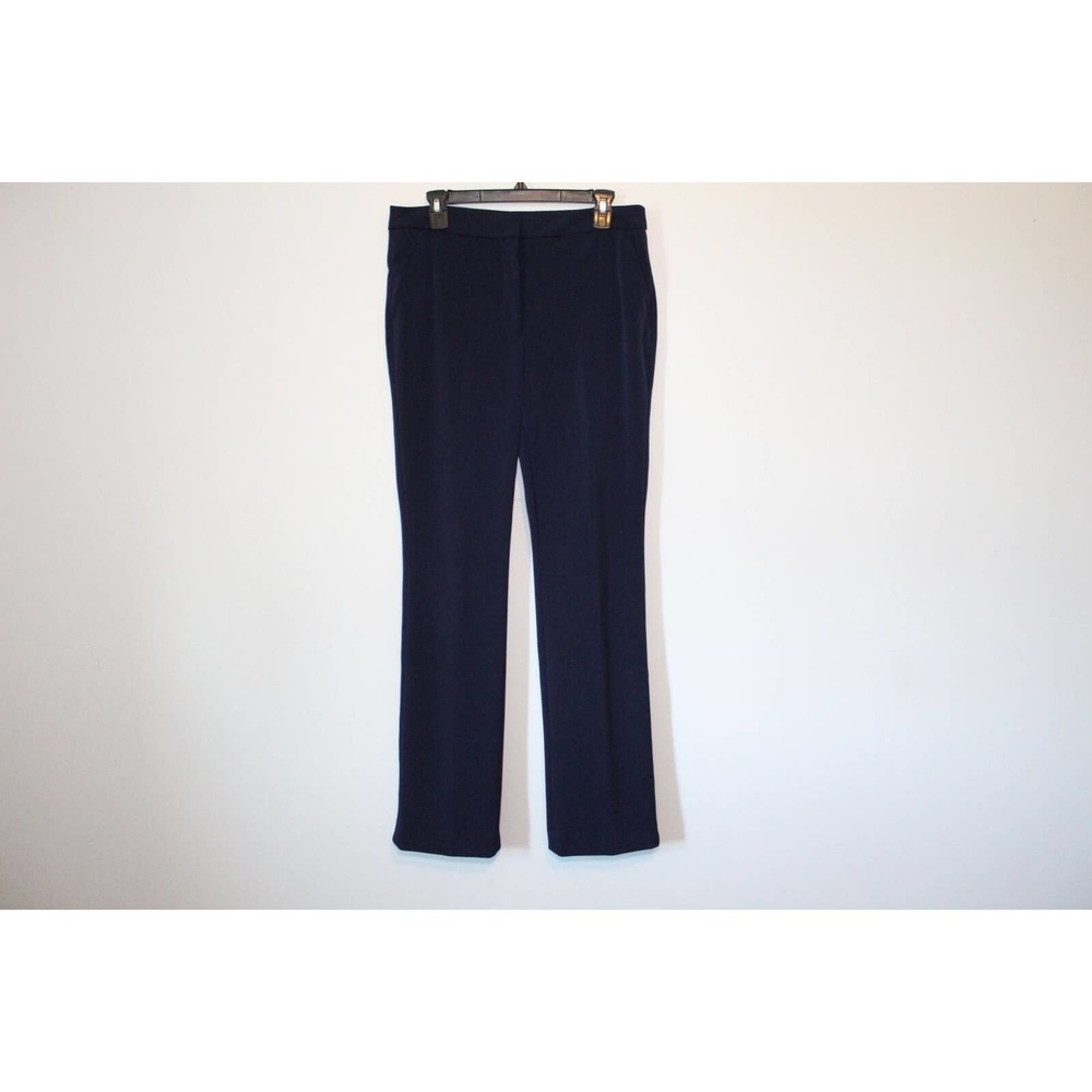 White House Black Market The Slim Essential Pants Navy Women's Size 10 H14683 - Picture 2 of 12